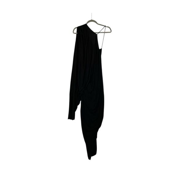 Rick Owens Lilies Black Asymmetrical Jersey Gown | Size 4 - Picture 2 of 9